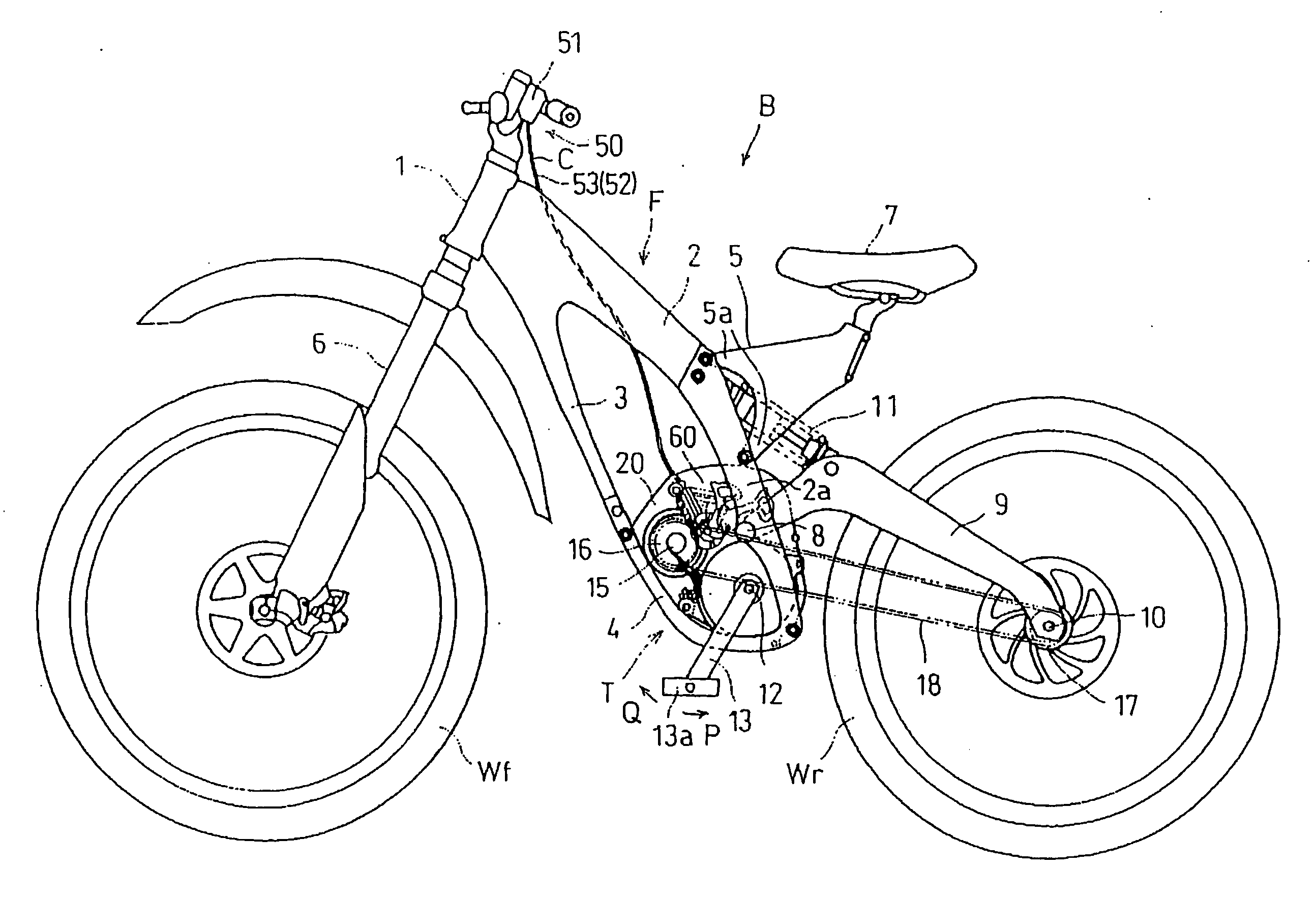 Arrangement structure of speed-change cable