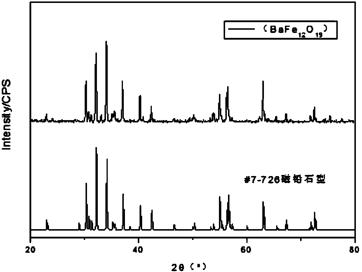 Preparation method and application of porous magnetoplumbite barium ferrite