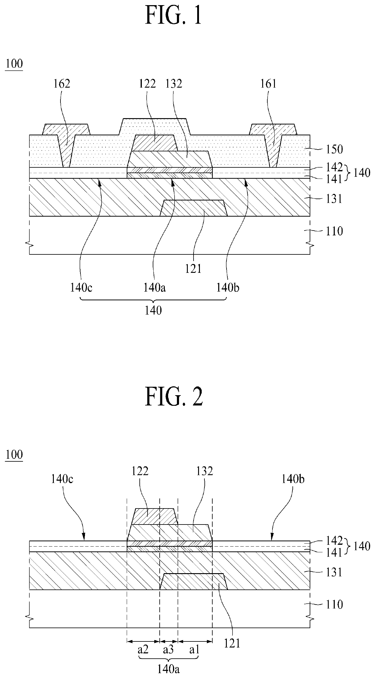 Thin film transistor, method for manufacturing the thin film transistor and display device comprising the thin film transistor