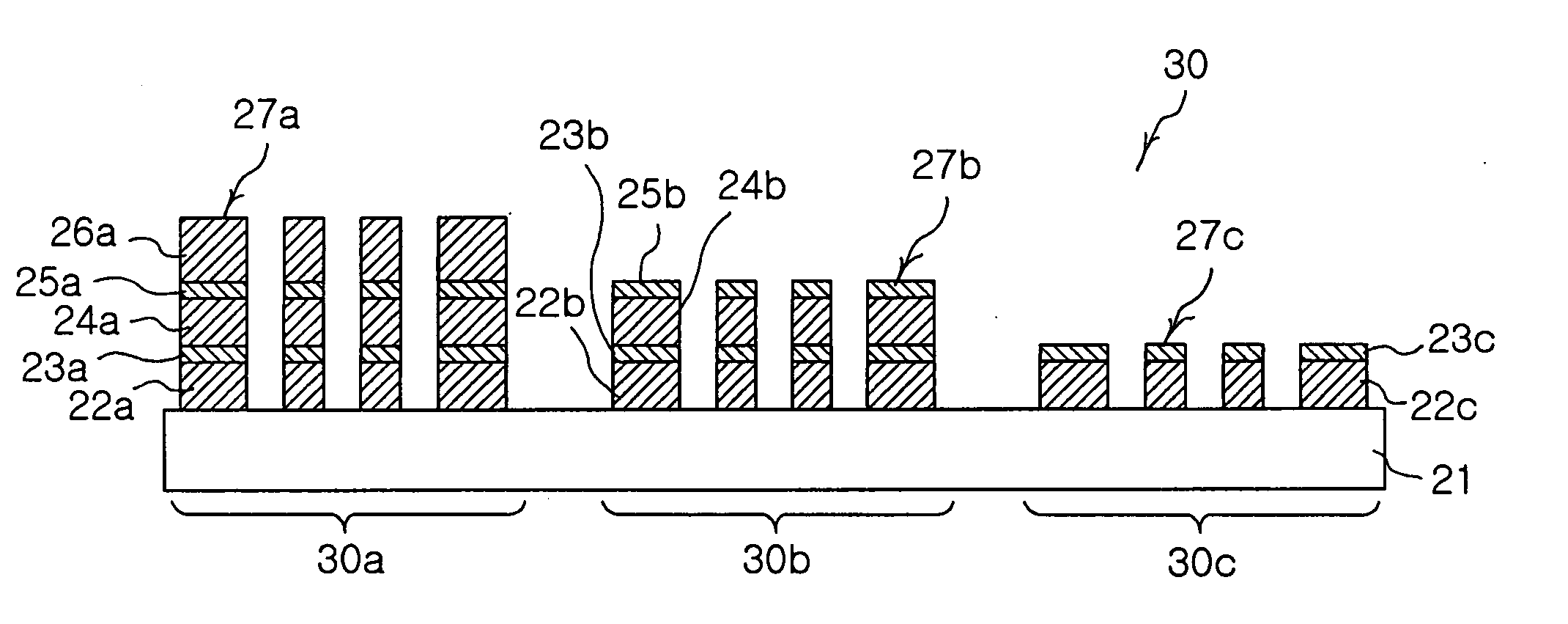 Fabrication method of multiple band surface acoustic wave devices