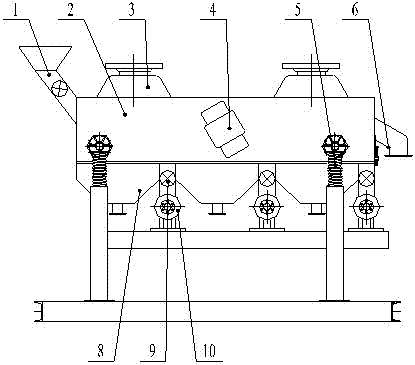 Authigenic medium vibrated fluidized bed dry separating method and separating machine