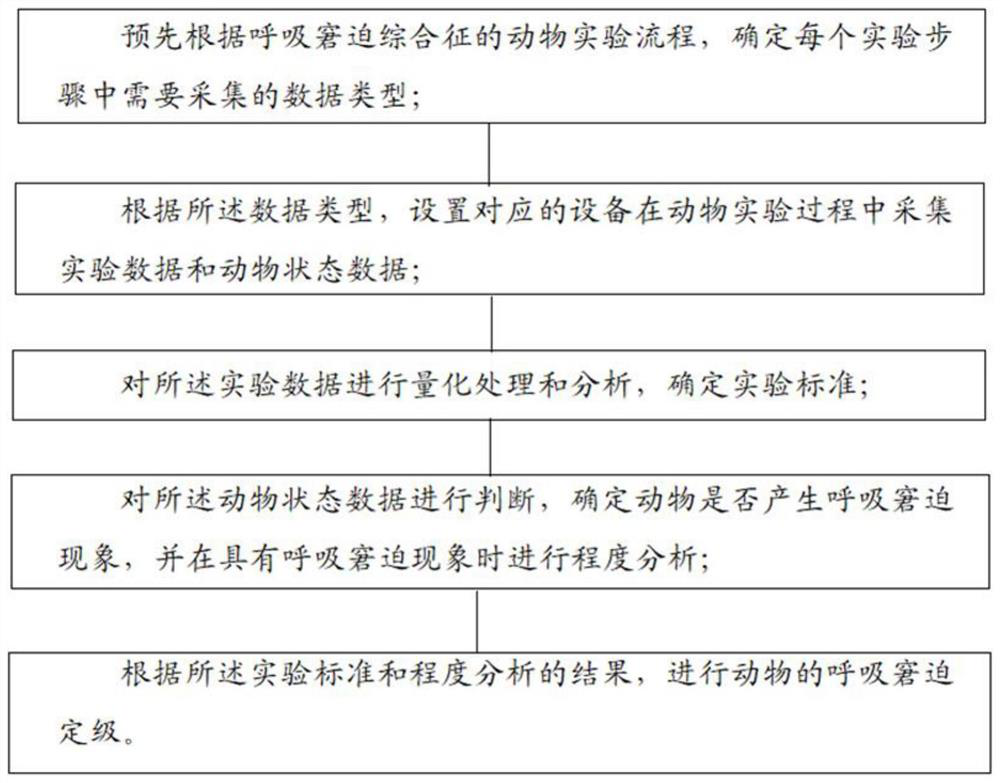 Animal experiment method for respiratory distress syndrome