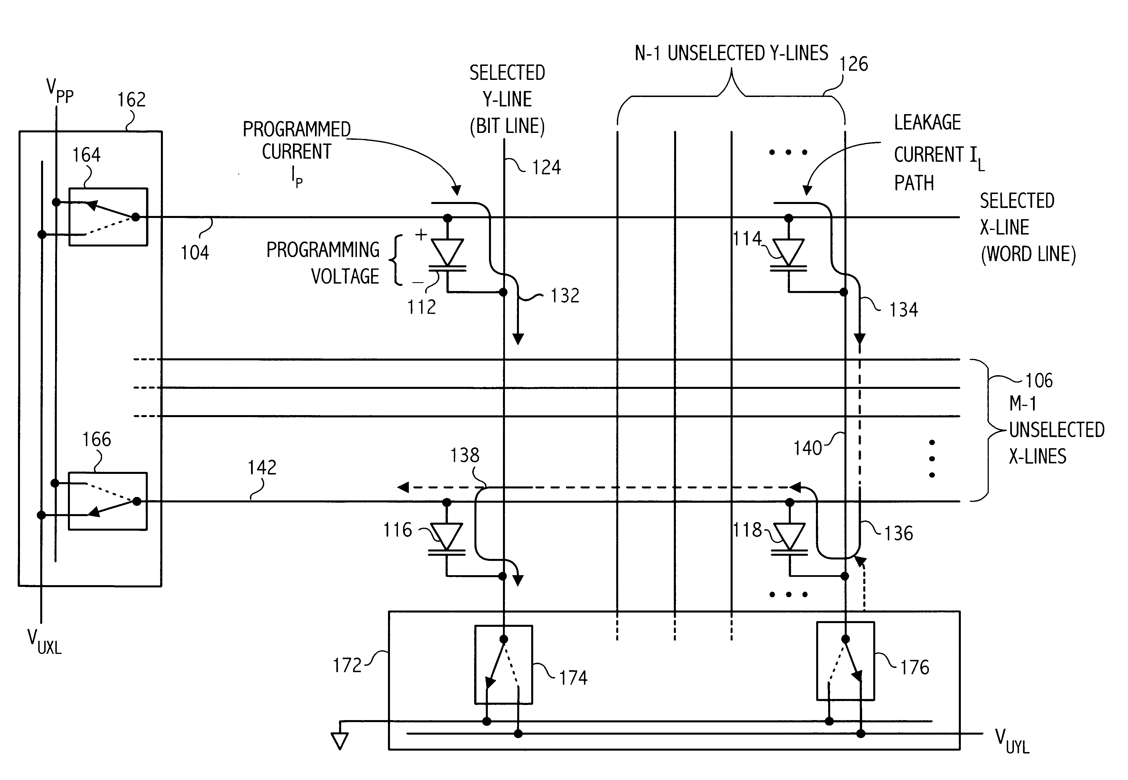 Method and apparatus for writing memory arrays using external source of high programming voltage