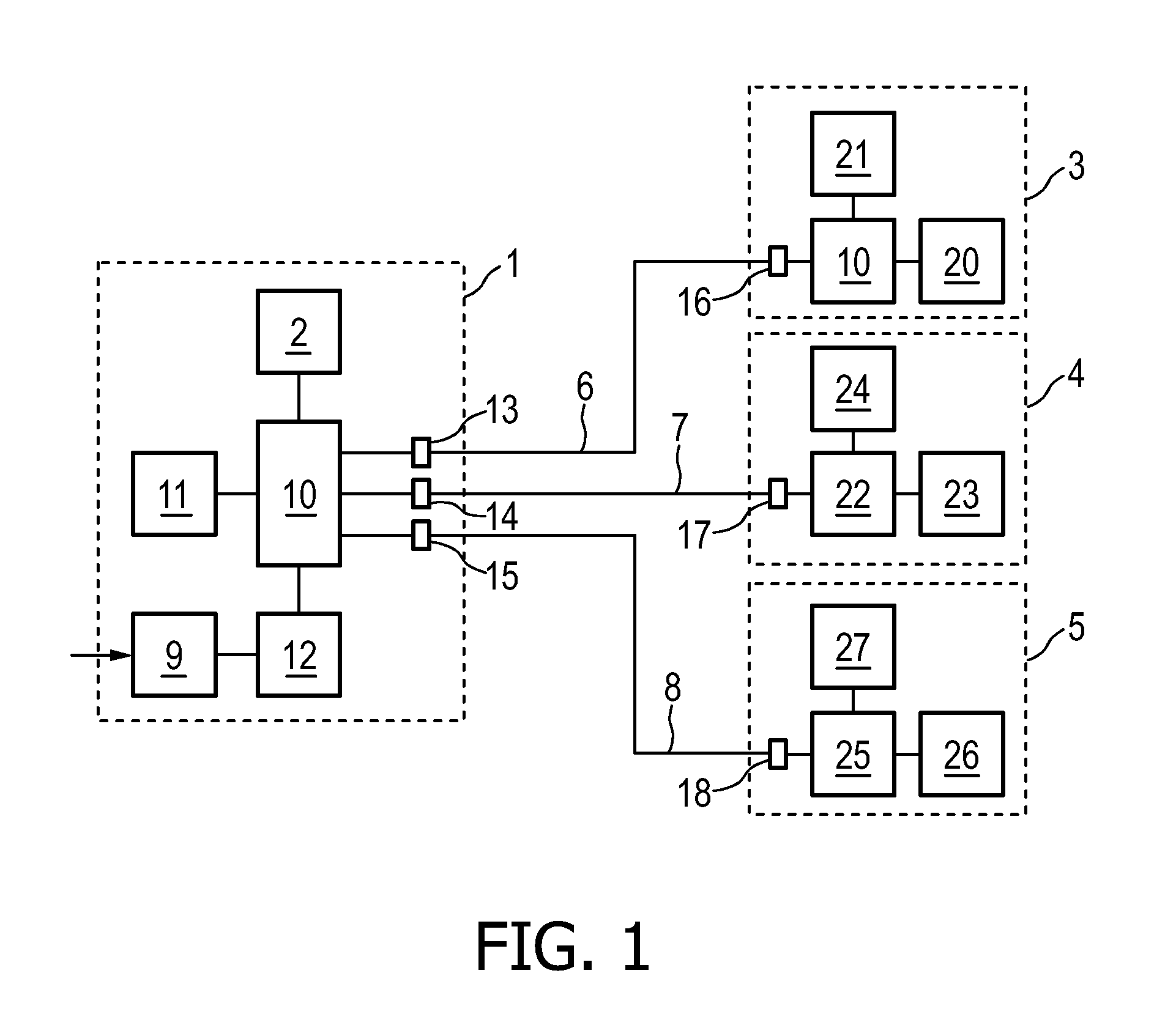 Apparatus for powering an electrical consumer via a data connection