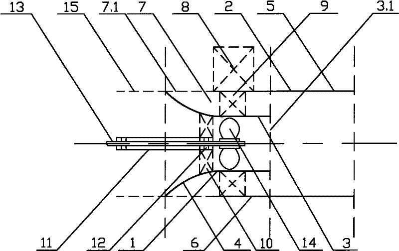 Water jet propulsion body for ships