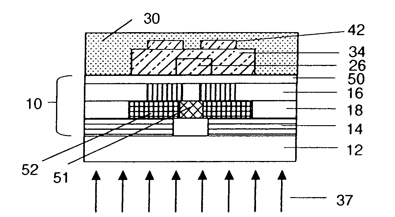 Multicolored mask process for making display circuitry