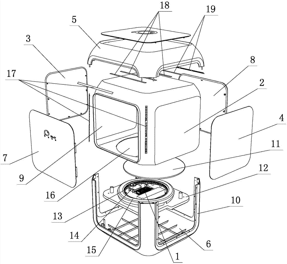 Three-dimensional shooting system of object and shooting method thereof