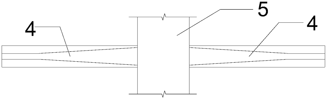 Method for determining reserved position of construction joint of reinforced concrete retaining wall