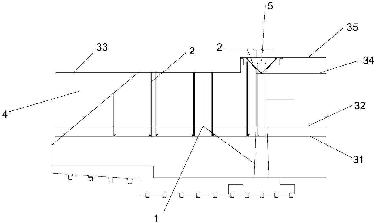 Method for determining reserved position of construction joint of reinforced concrete retaining wall