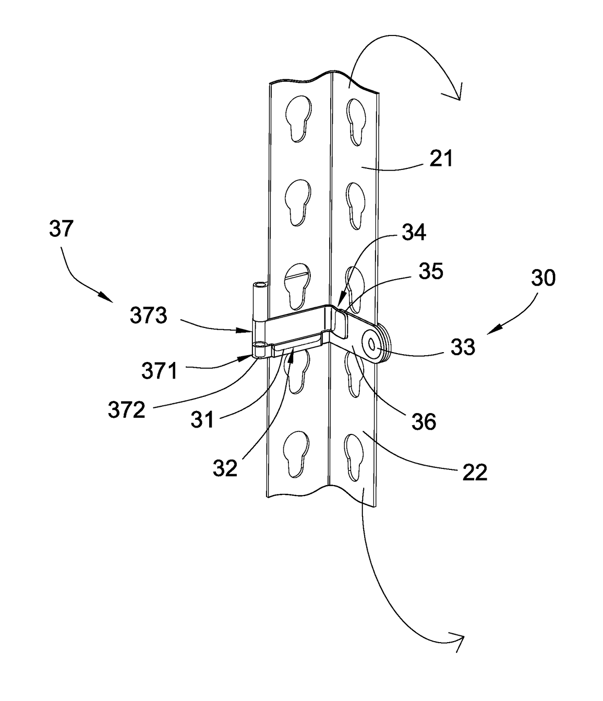 Foldable Post for Shelving Apparatus