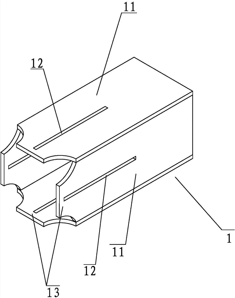 Cross box transfer structure and processing method thereof