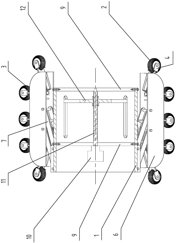 Adaptive diameter pipeline robot walking device