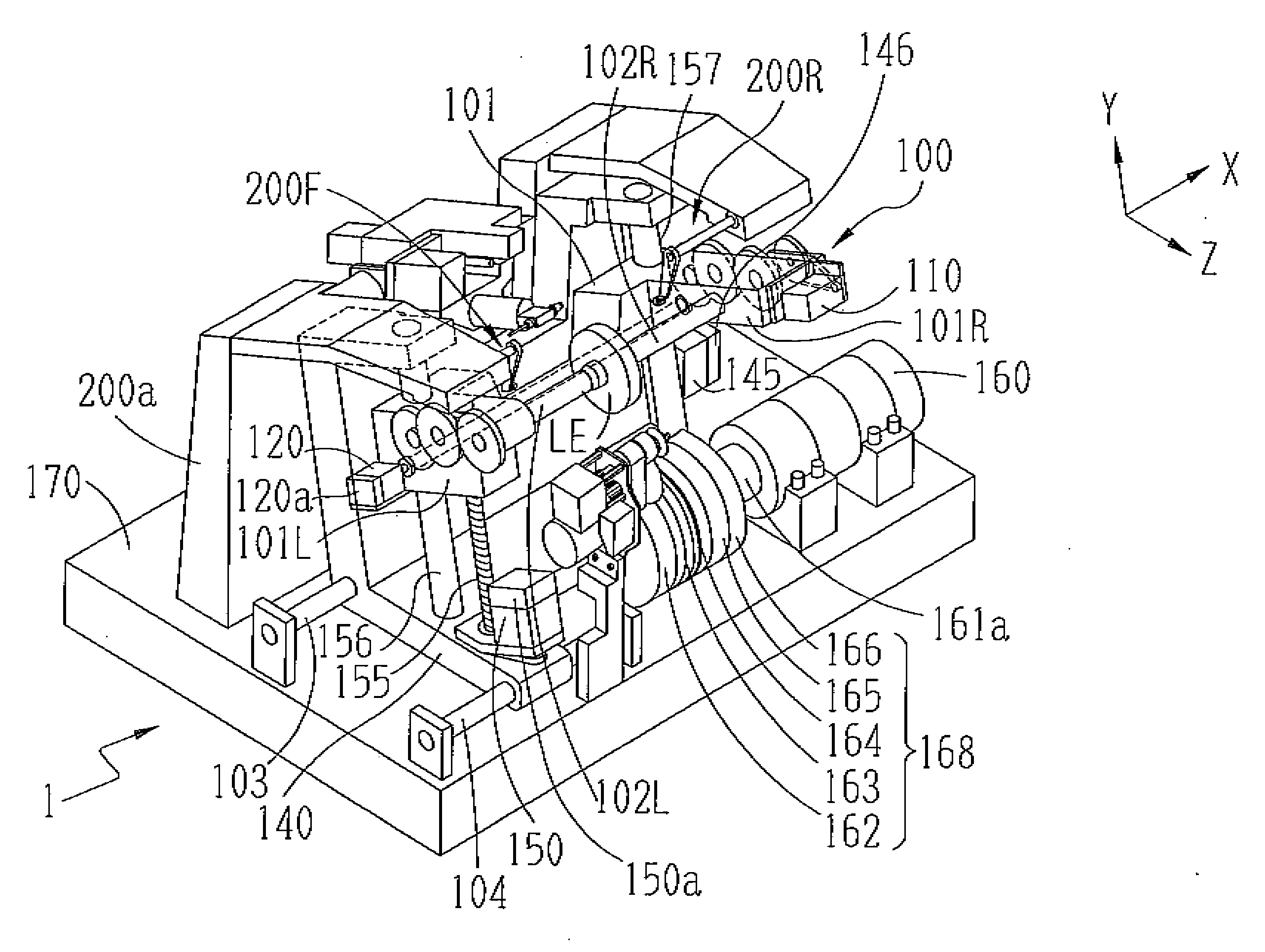 Eyeglass lens processing apparatus