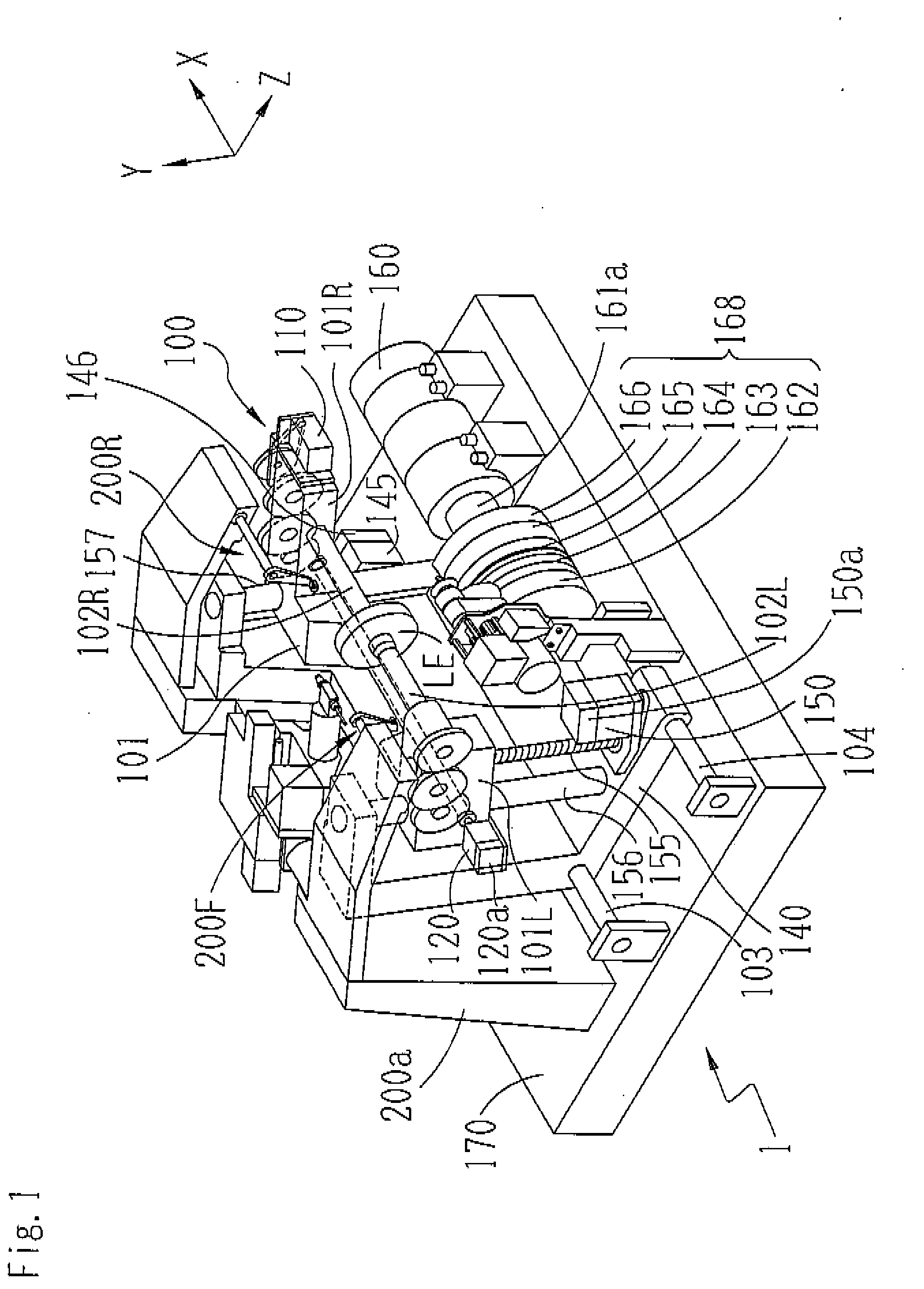 Eyeglass lens processing apparatus