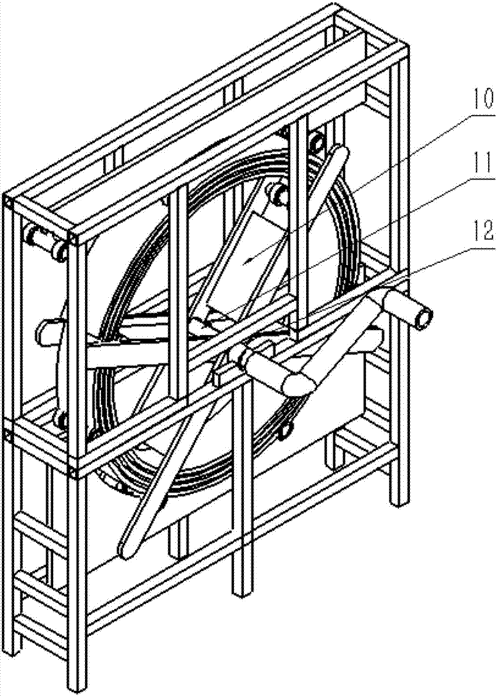 Device and method for uncoiling steel strip coil of diamond frame saw saw blade