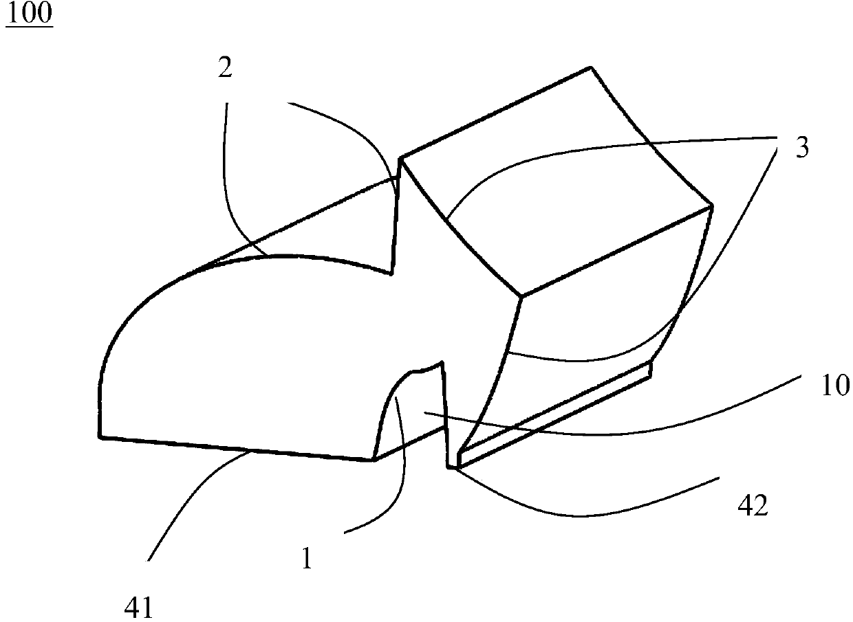 Lens and illuminating device capable of realizing asymmetrical light distribution and provided with lens