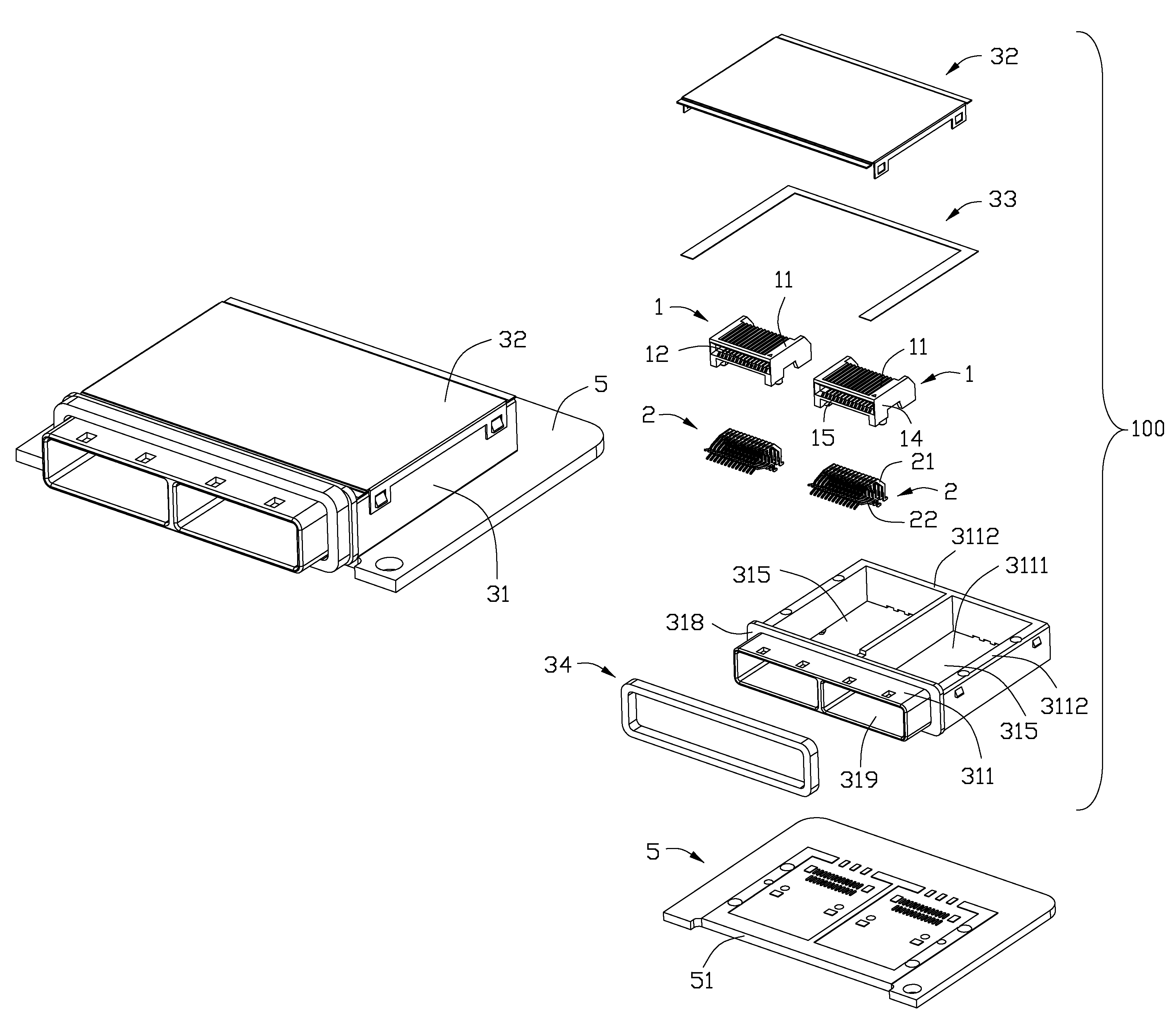 Electrical connector with metallic shell