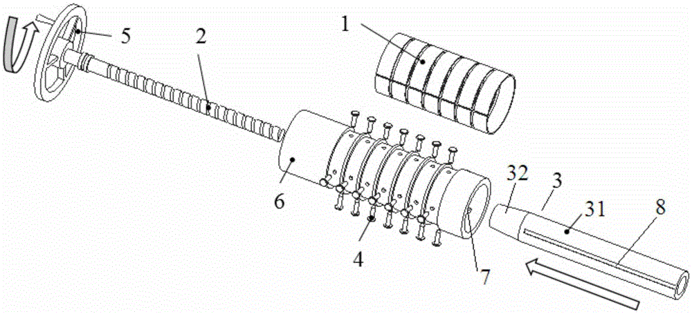 Three-dimensional model tunnel test device for simulating tunnel excavation and compensation grouting process