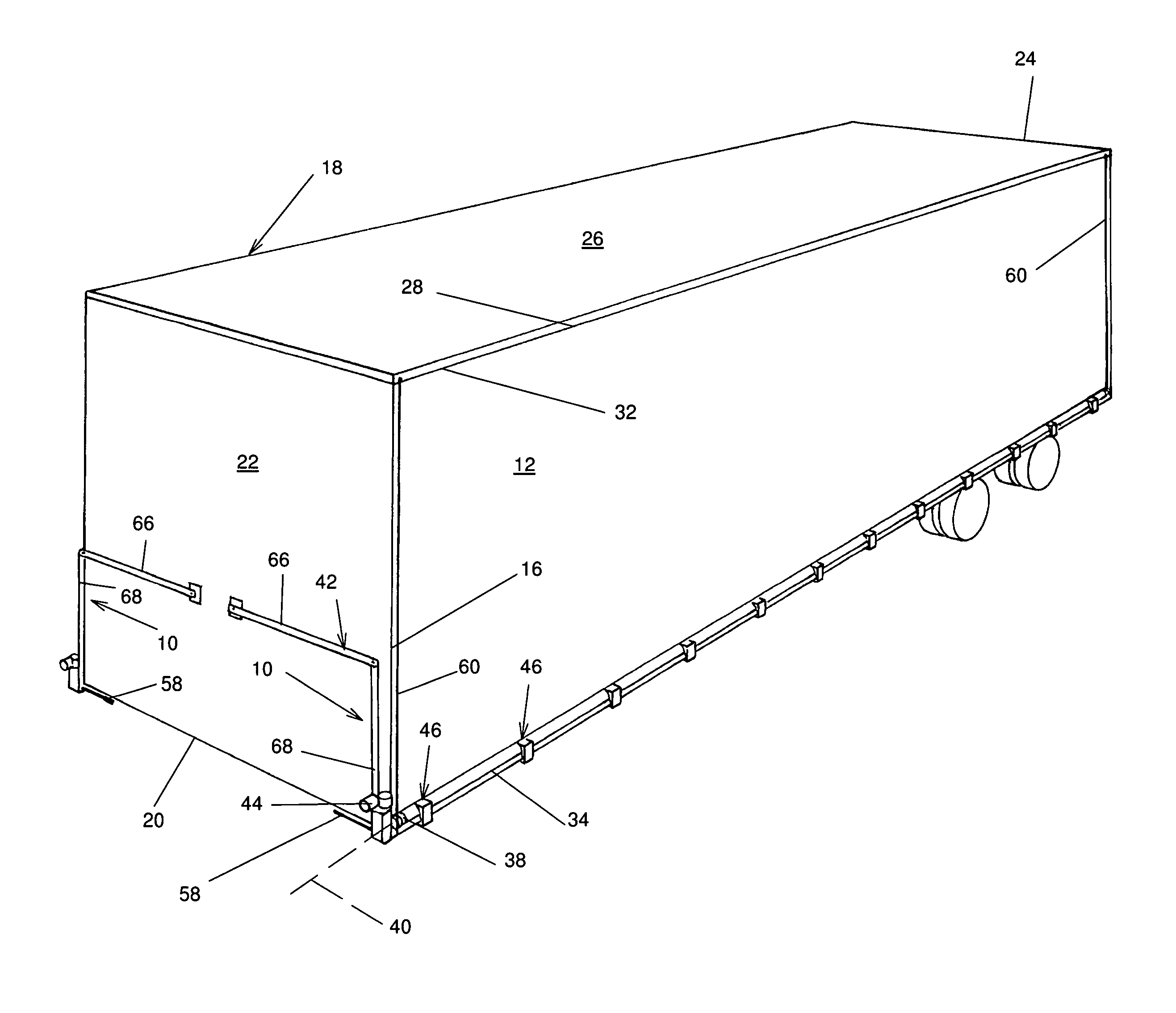 Device and method for manipulating a tarpaulin