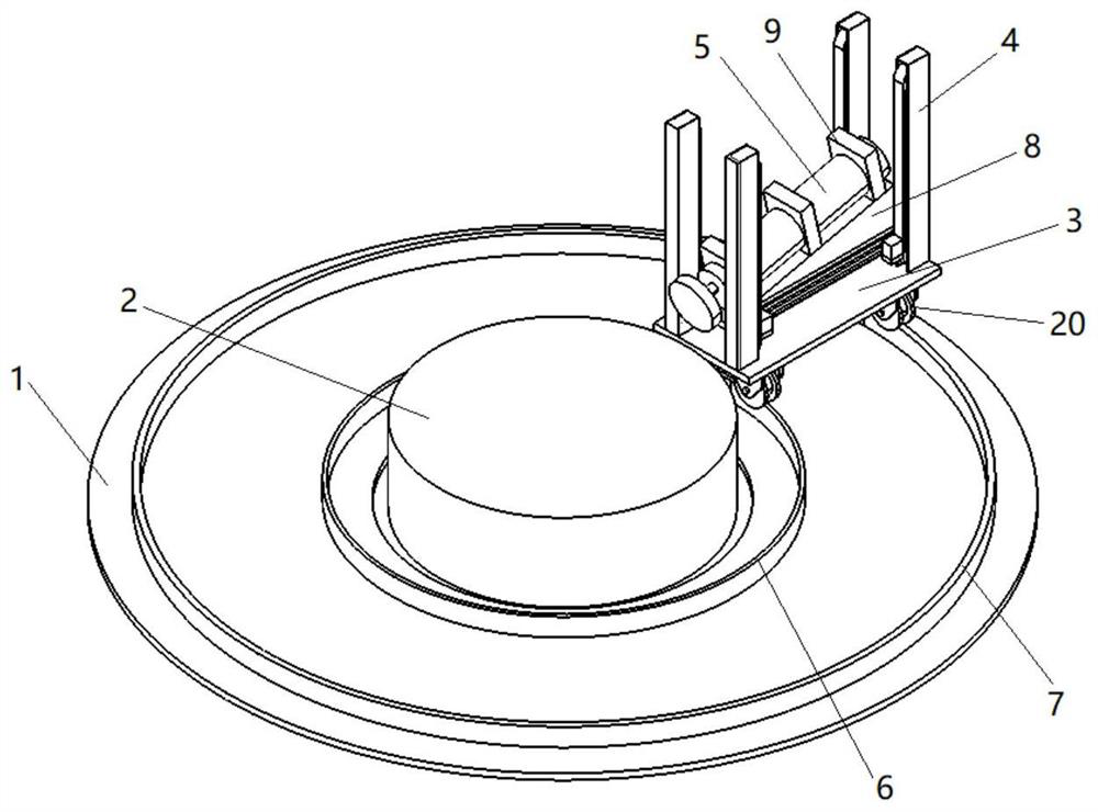 A three-dimensional synchronous loading device for ultrasonic-assisted laser melting deposition forming of large-volume parts