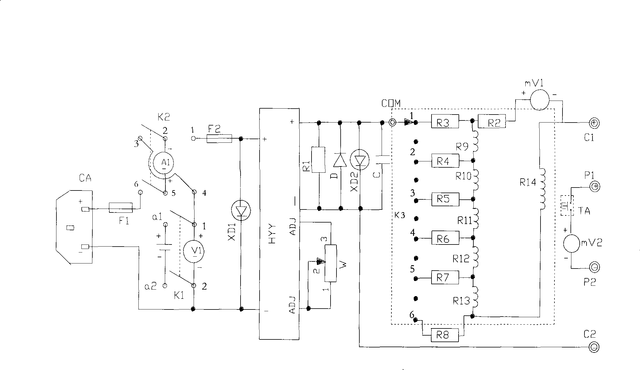 Method for implementing fast measurement of inductive winding DC resistance by using constant voltage source