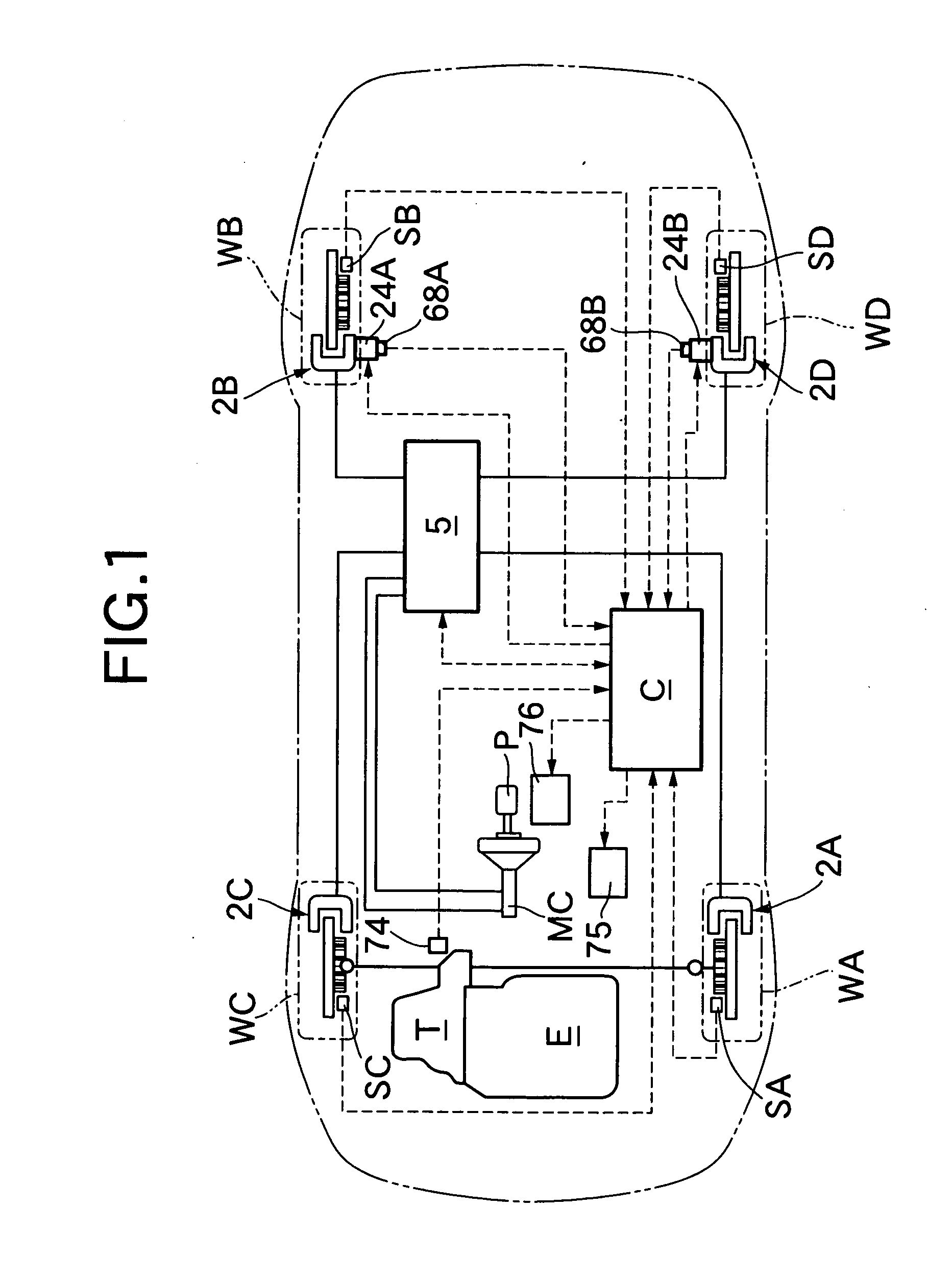 Brake system for vehicle