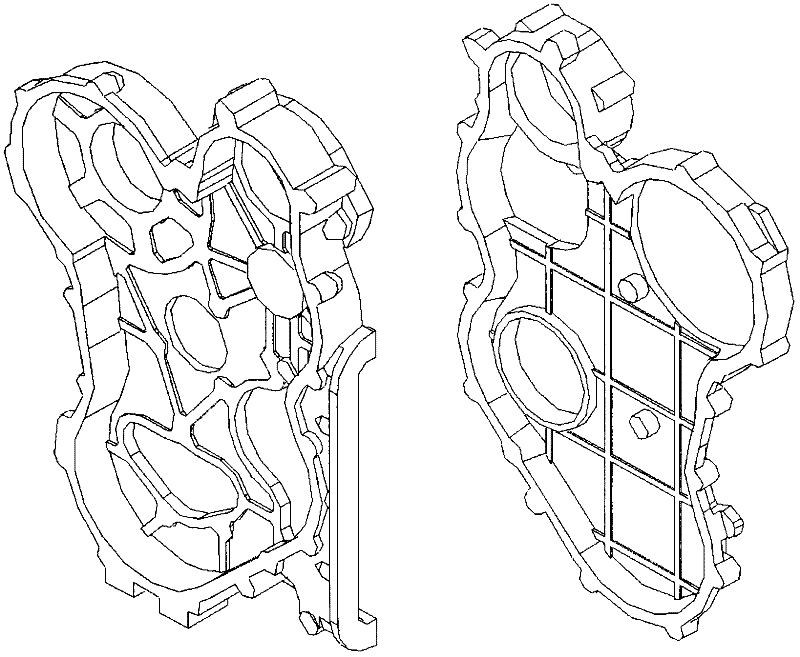 Lost foam casting method of engine gear chamber