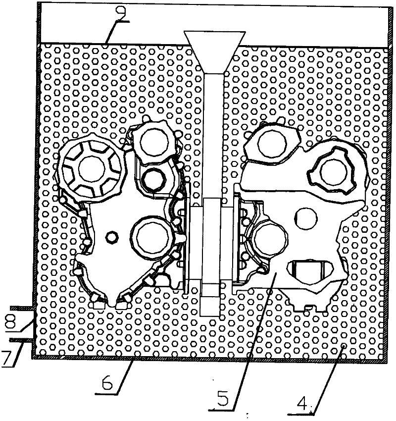 Lost foam casting method of engine gear chamber