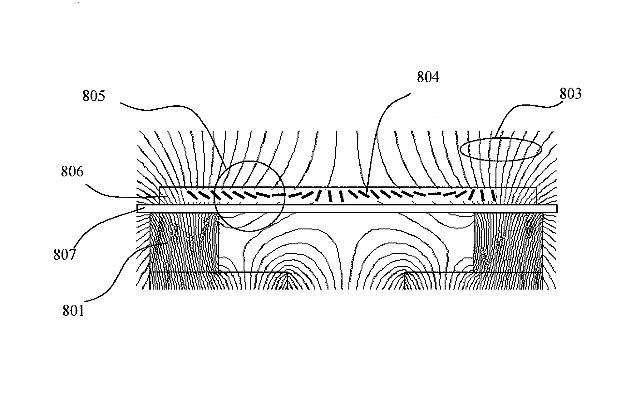 Dynamic appearance-changing optical devices (DACOD) printed in a shaped magnetic field including printable fresnel structures