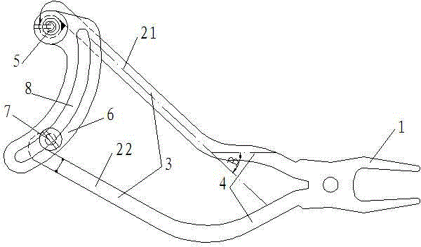 Splitting-pin clamp for live replacement of double-string antifouling porcelain insulator at earth potential