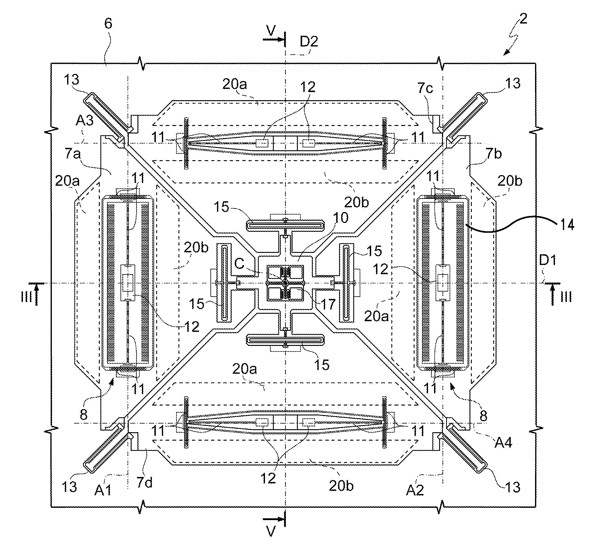 Microelectromechanical gyroscope with compensation of quadrature error drift