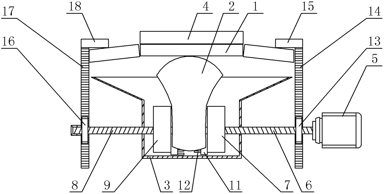 Blue glass crushing device