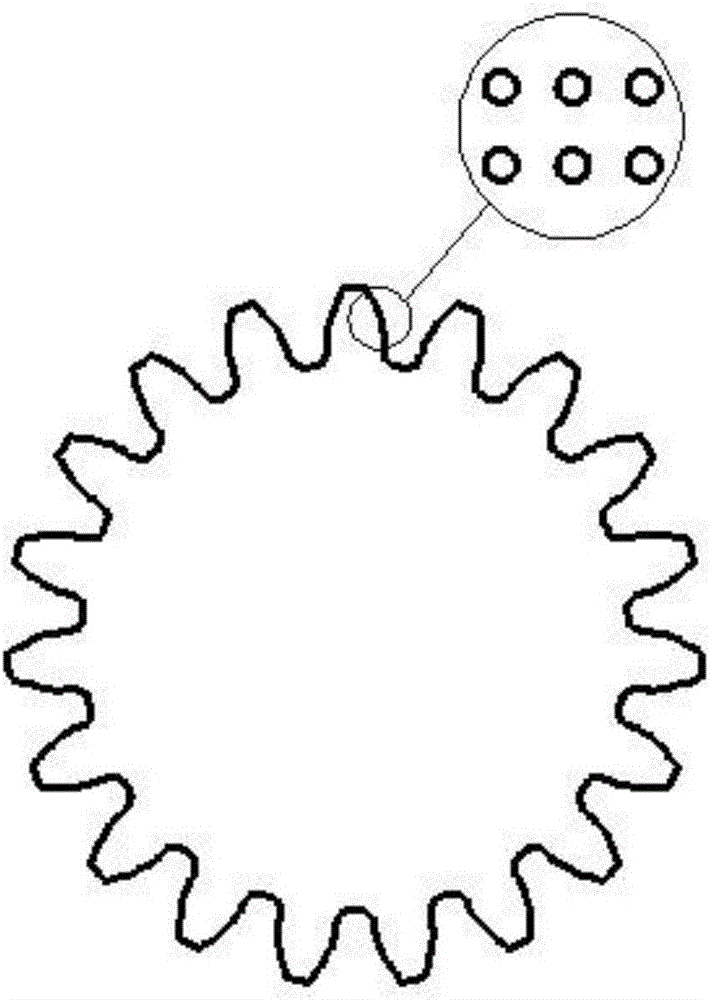 Wear-resisting gear with multi-material combined tooth face