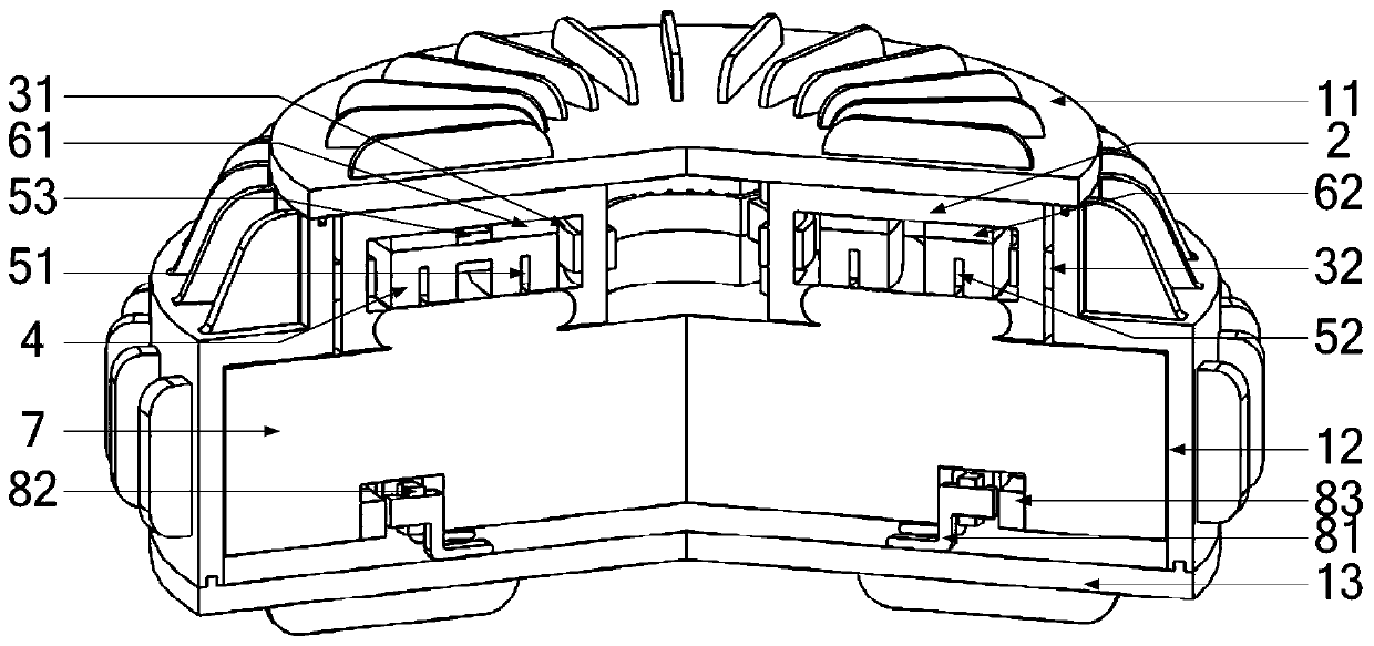 Five-degree-of-freedom single-side suspension supported ball flywheel integrated vehicle-borne energy storage device