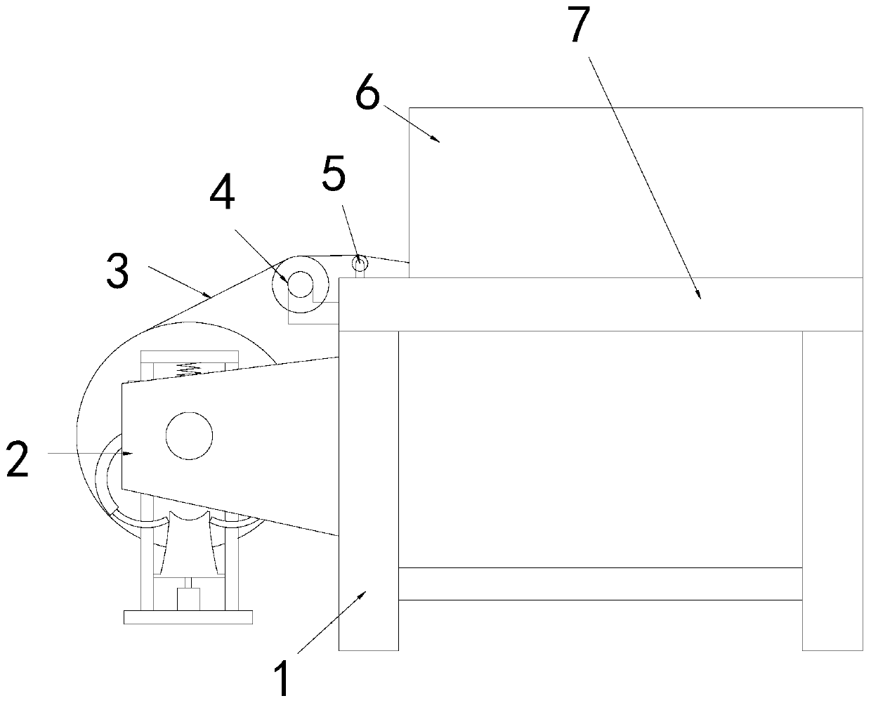 Webbing processing fixed-width unwinding device