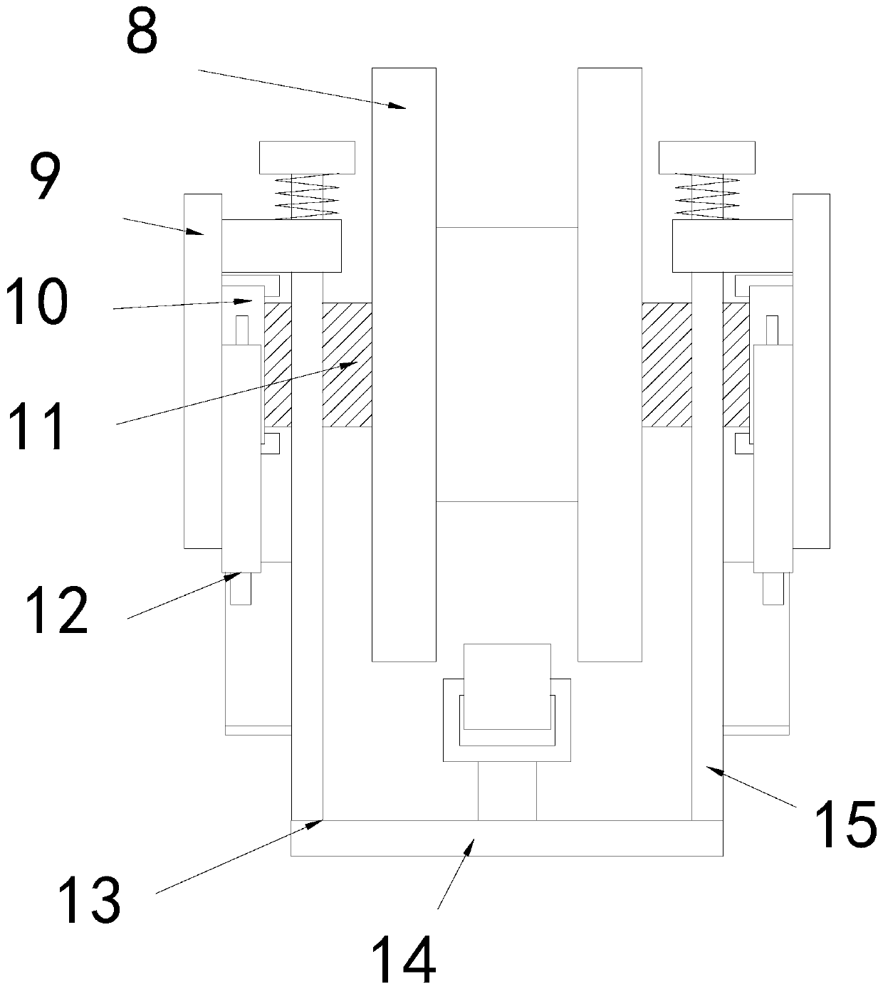 Webbing processing fixed-width unwinding device