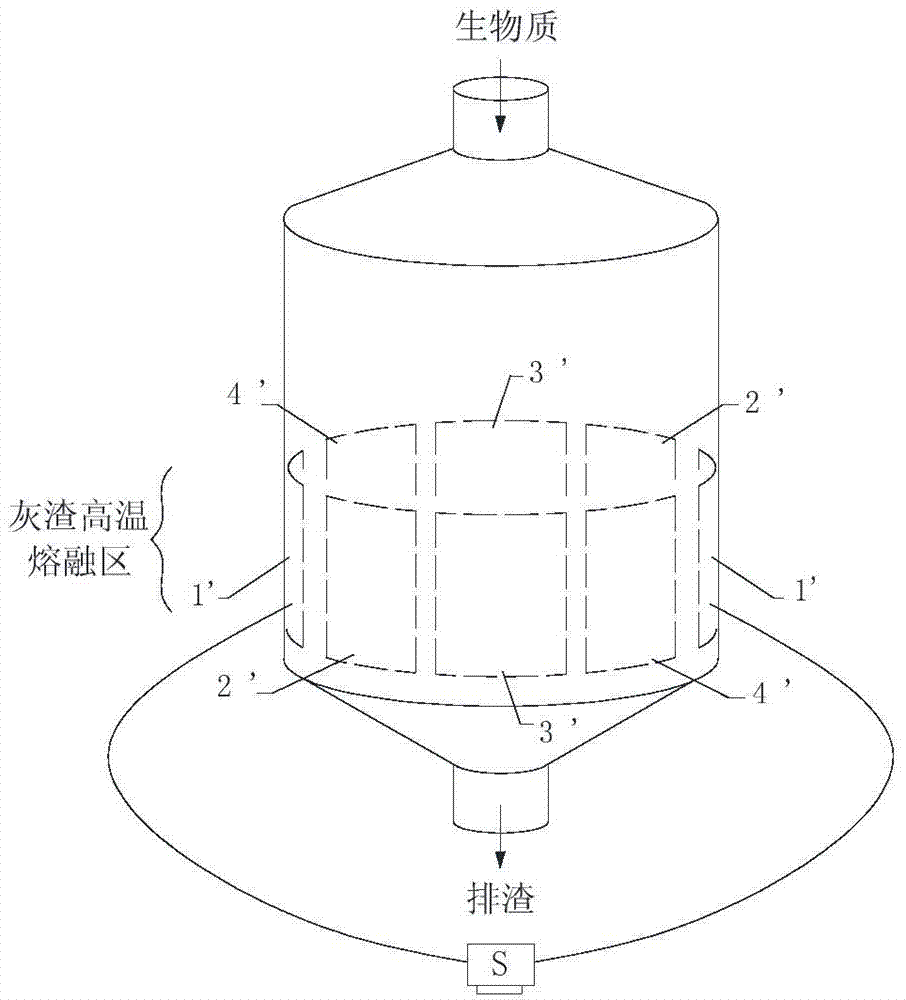 Biomass solid fuel ash high-temperature melting monitoring device based on capacitance measurement