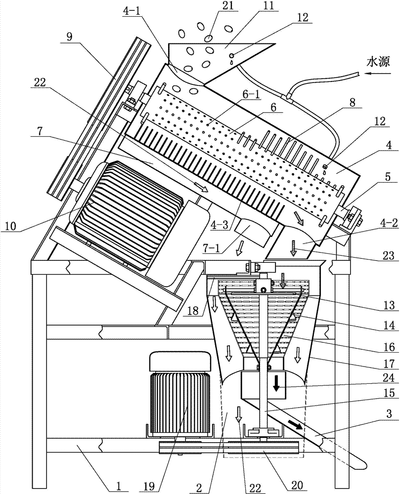 Wild jujube kernel removing machine