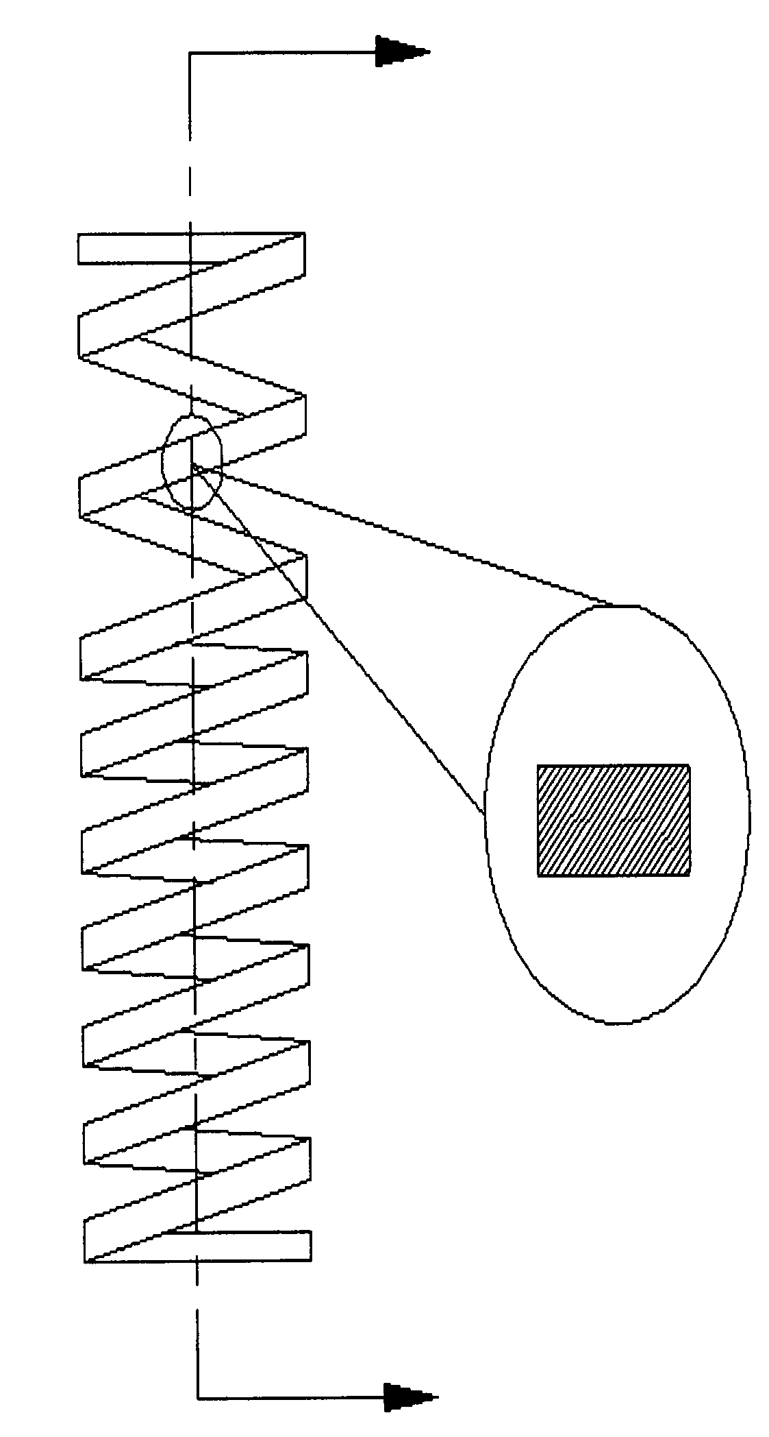 Spring formed with an abnormal-shaped cross section specially used as a vehicle shock absorber