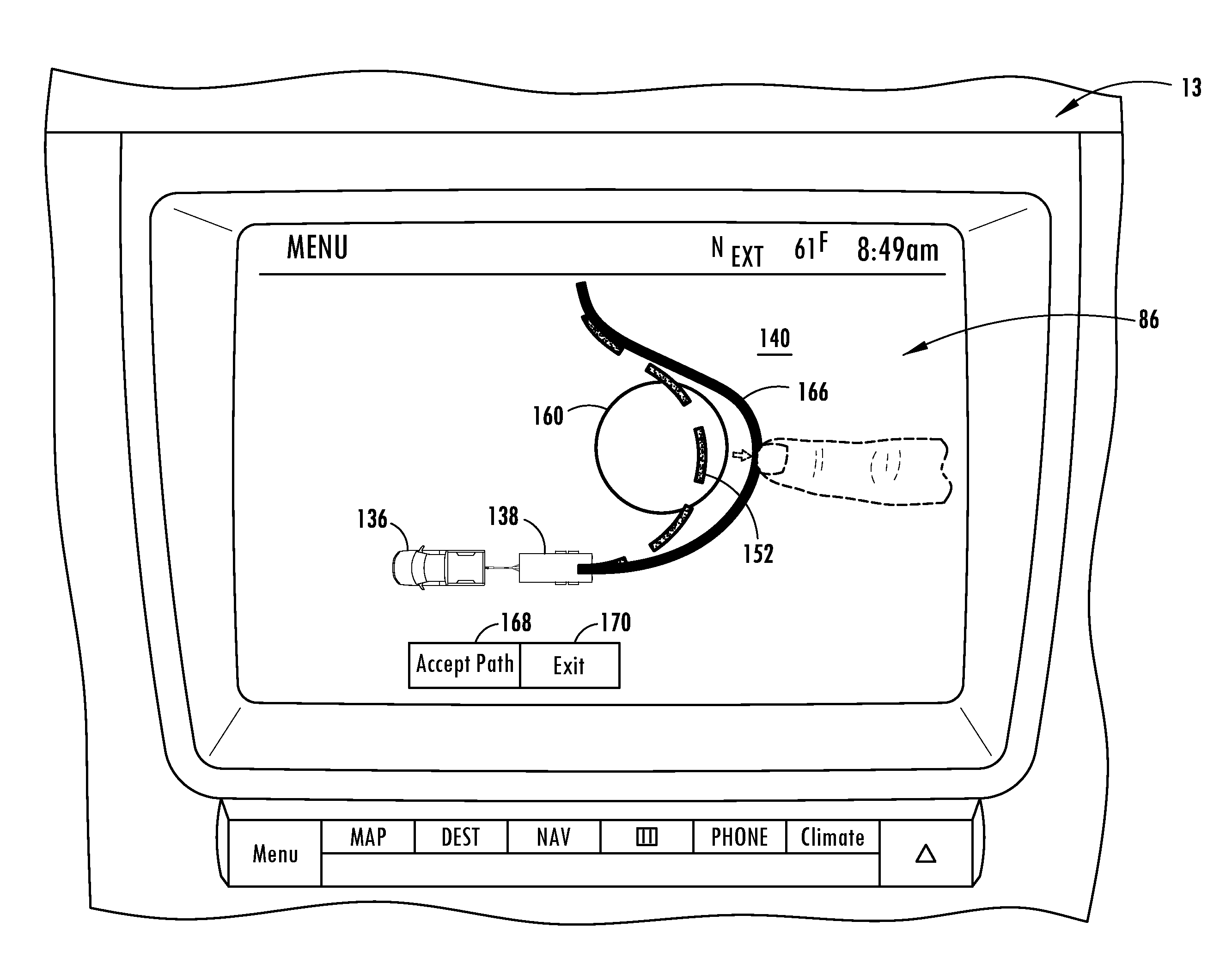 Method of inputting a path for a vehicle and trailer