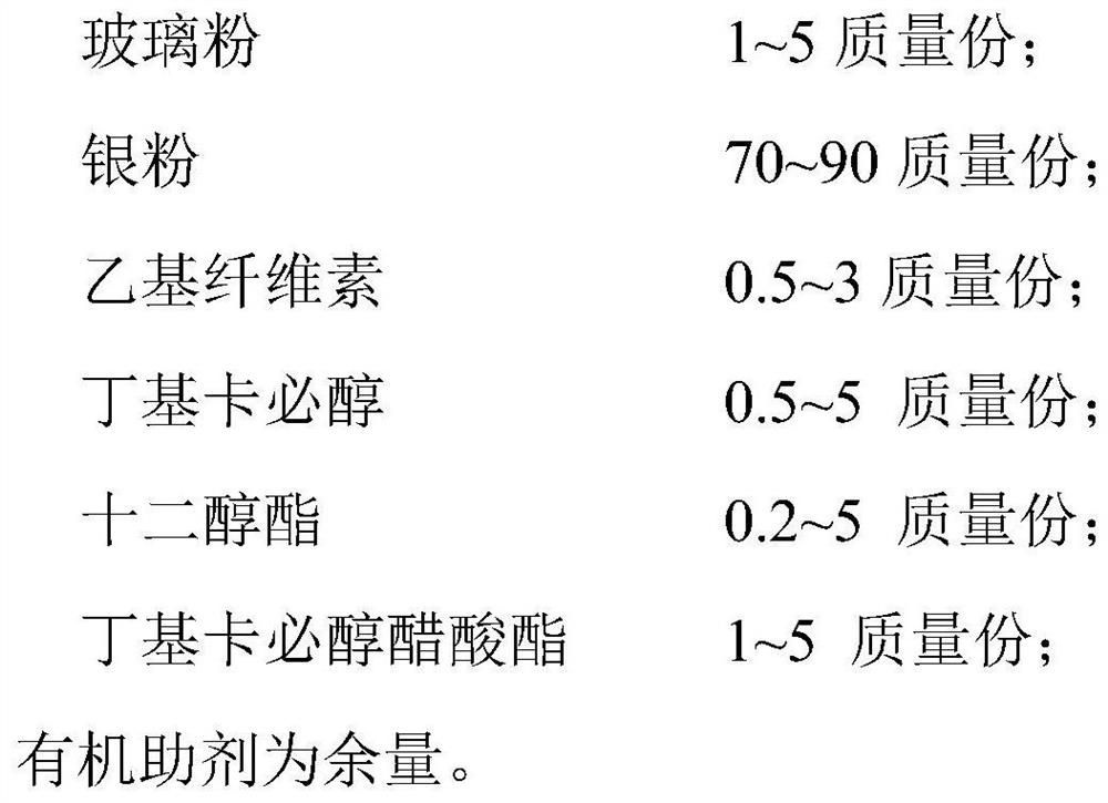 PERC crystalline silicon solar cell main grid slurry and preparation method thereof