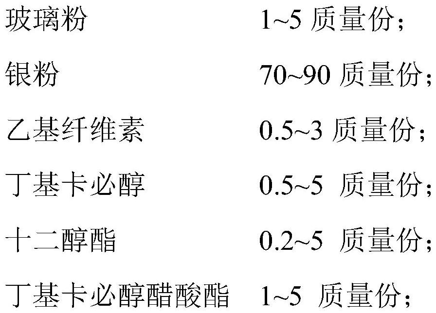 PERC crystalline silicon solar cell main grid slurry and preparation method thereof