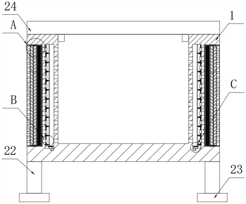 Storage equipment based on sausage casing use and use method