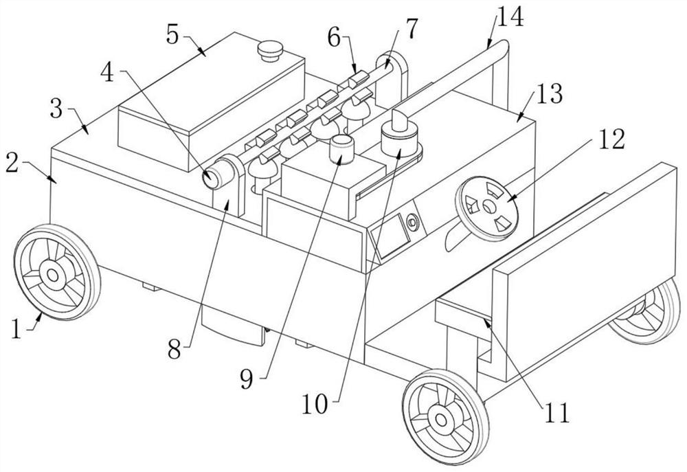 Differential pressure type garbage classifying, sucking and picking device