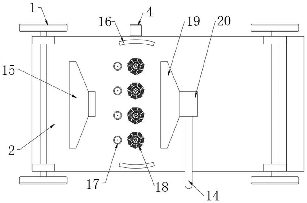 Differential pressure type garbage classifying, sucking and picking device