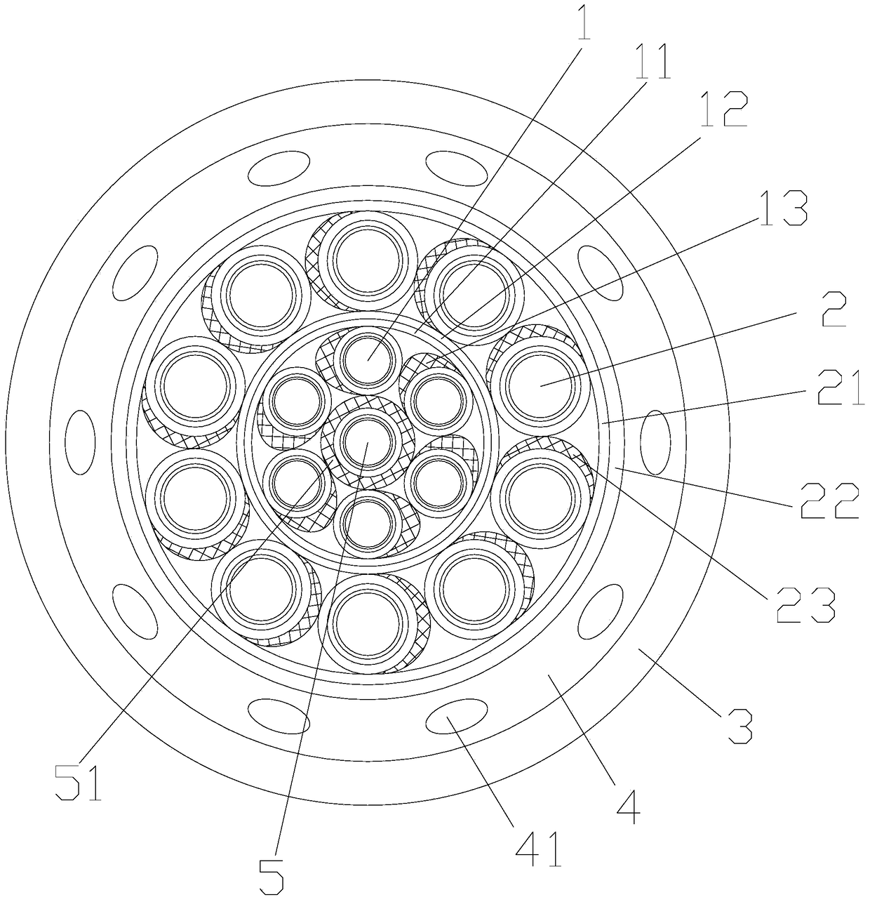 A twist-resistant and pressure-resistant control cable