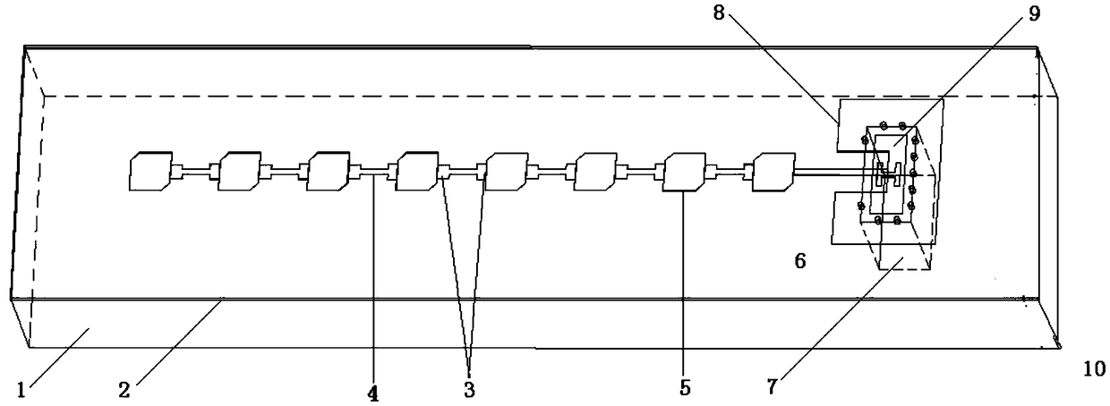 Microstrip series-fed linear array circularly polarized microstrip antenna