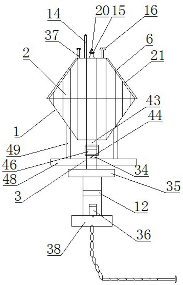 Marine monitoring buoy system based on target early warning