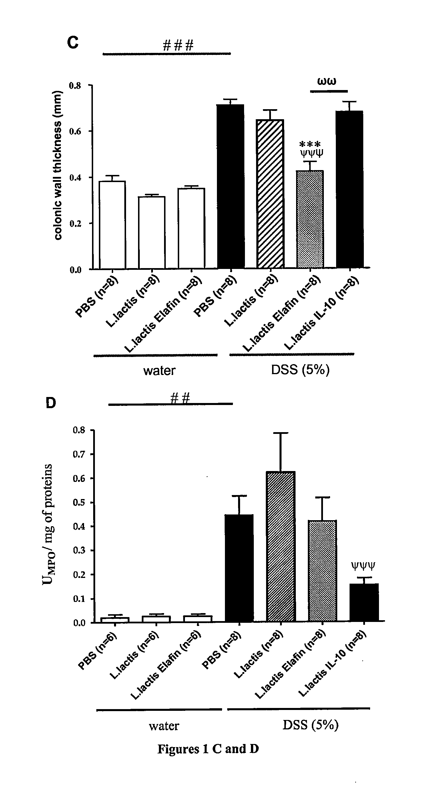 Recombinant probiotic bacteria for the prevention and treatment of inflammatory bowel disease (IBD) and irritable bowel syndrome (IBS)