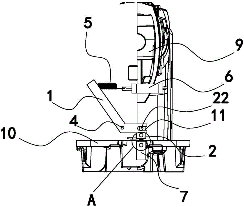 Cloth thickness detection device of sewing machine